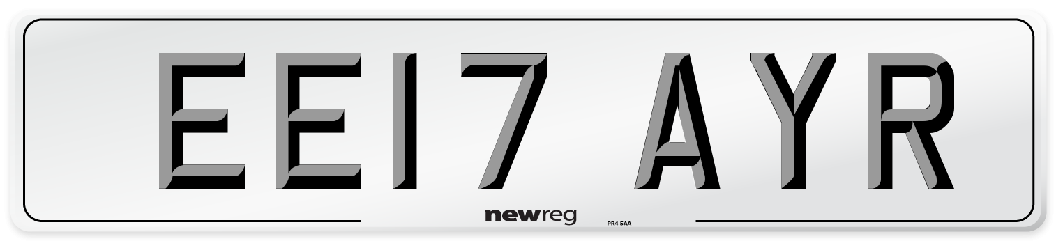 EE17 AYR Number Plate from New Reg